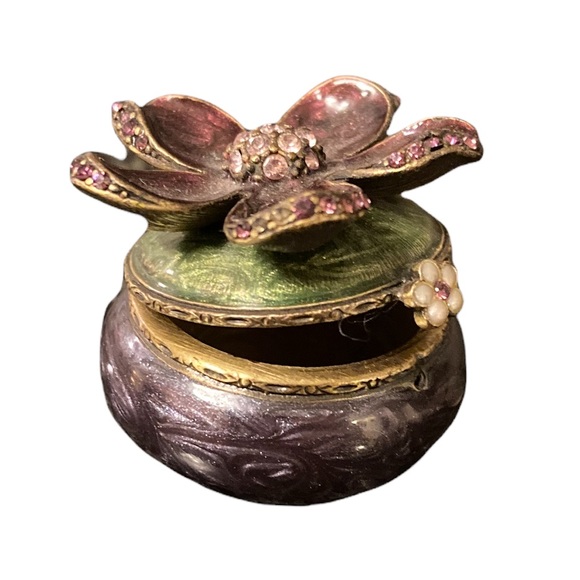 Jay Strongwater Flower Trinket Box - Picture 3 of 13